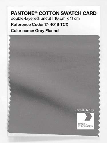 Artikelbild des Artikels “PANTONE® COTTON SWATCH CARD 17-4016 TCX Gray Flannel “