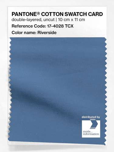 PANTONE® COTTON SWATCH CARD 17-4028 TCX Riverside