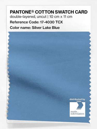 PANTONE® COTTON SWATCH CARD 17-4030 TCX Silver Lake Blue