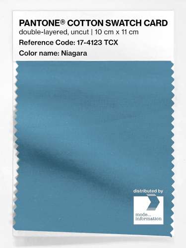PANTONE® COTTON SWATCH CARD 17-4123 TCX Niagara