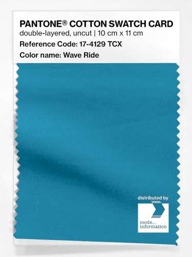 PANTONE® COTTON SWATCH CARD 17-4129 TCX Wave Ride