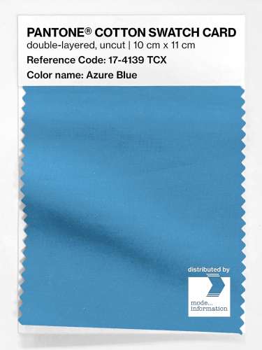 PANTONE® COTTON SWATCH CARD 17-4139 TCX Azure Blue