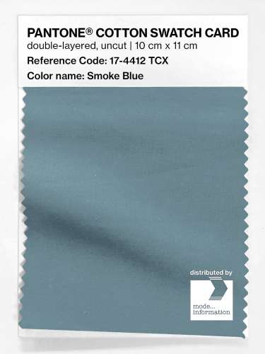 PANTONE® COTTON SWATCH CARD 17-4412 TCX Smoke Blue