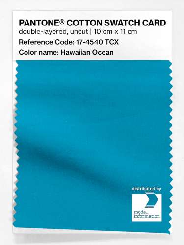 Product image of the product “PANTONE® COTTON SWATCH CARD 17-4540 TCX Hawaiian Ocean ”
