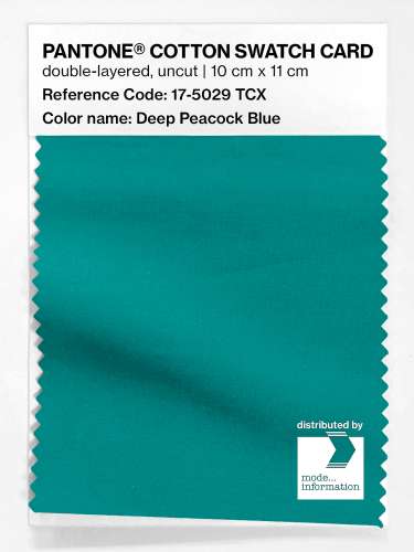 PANTONE® COTTON SWATCH CARD 17-5029 TCX Deep Peacock Blue