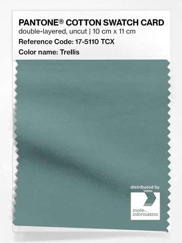 Product image of the product “PANTONE® COTTON SWATCH CARD 17-5110 TCX Trellis ”