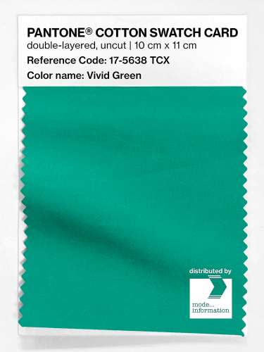 Artikelbild des Artikels “PANTONE® COTTON SWATCH CARD 17-5638 TCX Vivid Green “