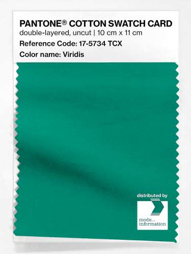 PANTONE® COTTON SWATCH CARD 17-5734 TCX Viridis