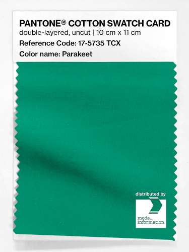 Artikelbild des Artikels “PANTONE® COTTON SWATCH CARD 17-5735 TCX Parakeet “