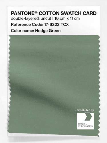 PANTONE® COTTON SWATCH CARD 17-6323 TCX Hedge Green