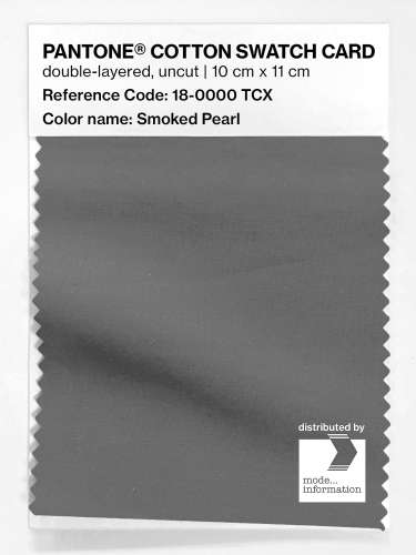 PANTONE® COTTON SWATCH CARD 18-0000 TCX Smoked Pearl