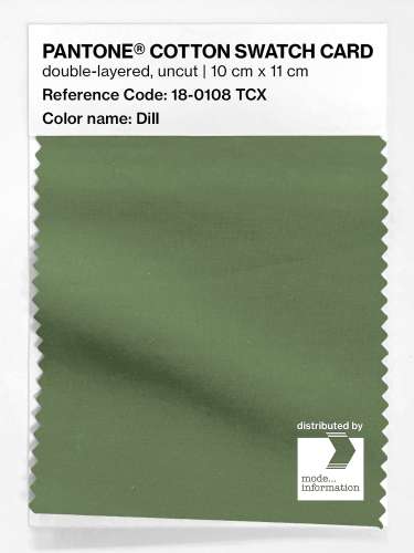 Artikelbild des Artikels “PANTONE® COTTON SWATCH CARD 18-0108 TCX Dill “