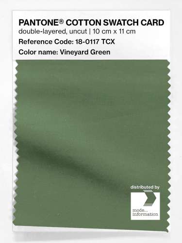 PANTONE® COTTON SWATCH CARD 18-0117 TCX Vineyard Green