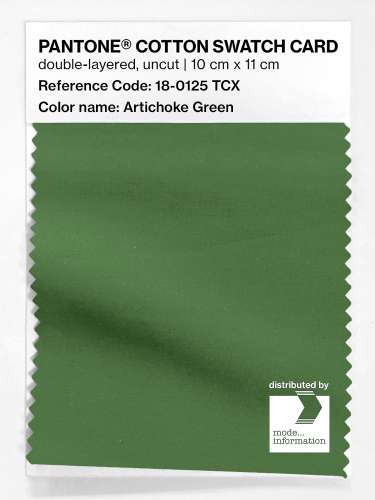 PANTONE® COTTON SWATCH CARD 18-0125 TCX Artichoke Green