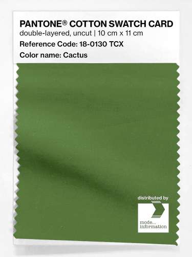 PANTONE® COTTON SWATCH CARD 18-0130 TCX Cactus