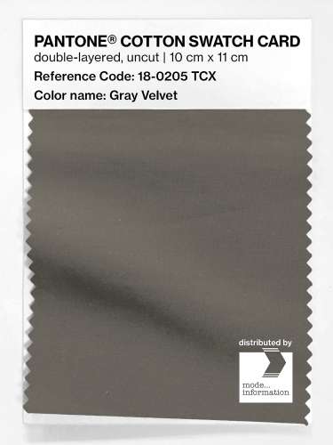 Artikelbild des Artikels “PANTONE® COTTON SWATCH CARD 18-0205 TCX Gray Velvet “