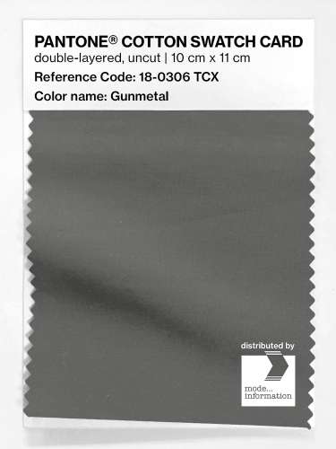 Product image of the product “PANTONE® COTTON SWATCH CARD 18-0306 TCX Gunmetal ”