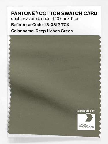 Product image of the product “PANTONE® COTTON SWATCH CARD 18-0312 TCX Deep Lichen Green ”