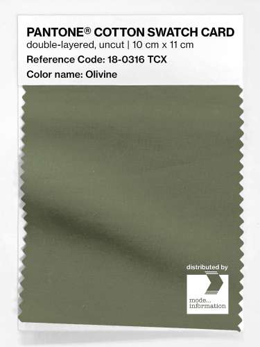 PANTONE® COTTON SWATCH CARD 18-0316 TCX Olivine