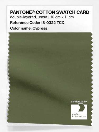 Product image of the product “PANTONE® COTTON SWATCH CARD 18-0322 TCX Cypress ”