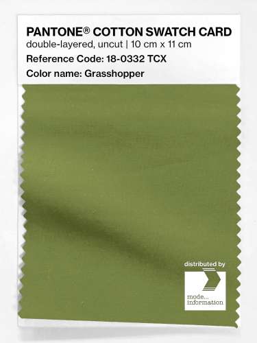 PANTONE® COTTON SWATCH CARD 18-0332 TCX Grasshopper
