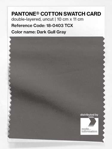 PANTONE® COTTON SWATCH CARD 18-0403 TCX Dark Gull Gray