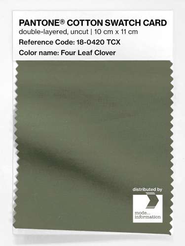 Product image of the product “PANTONE® COTTON SWATCH CARD 18-0420 TCX Four Leaf Clover ”