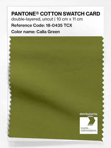 Product image of the product “PANTONE® COTTON SWATCH CARD 18-0435 TCX Calla Green ”