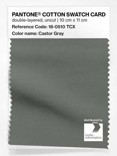 Product image of the product “PANTONE® COTTON SWATCH CARD 18-0510 TCX Castor Gray ”