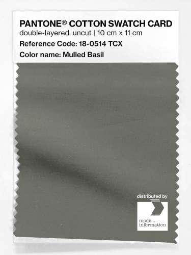 PANTONE® COTTON SWATCH CARD 18-0514 TCX Mulled Basil