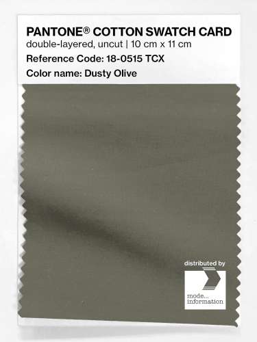 Product image of the product “PANTONE® COTTON SWATCH CARD 18-0515 TCX Dusty Olive ”