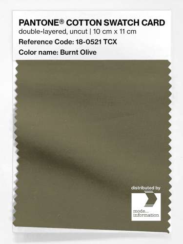 PANTONE® COTTON SWATCH CARD 18-0521 TCX Burnt Olive