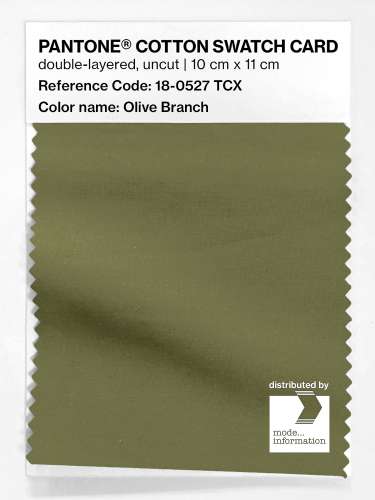 PANTONE® COTTON SWATCH CARD 18-0527 TCX Olive Branch