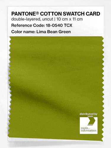 Artikelbild des Artikels “PANTONE® COTTON SWATCH CARD 18-0540 TCX Lima Bean Green “