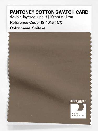 PANTONE® COTTON SWATCH CARD 18-1015 TCX Shitake
