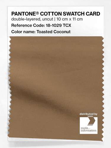 Product image of the product “PANTONE® COTTON SWATCH CARD 18-1029 TCX Toasted Coconut ”
