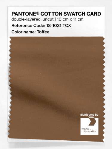 Artikelbild des Artikels “PANTONE® COTTON SWATCH CARD 18-1031 TCX Toffee “