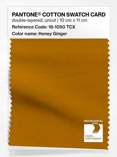 PANTONE® COTTON SWATCH CARD 18-1050 TCX Honey Ginger