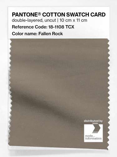 PANTONE® COTTON SWATCH CARD 18-1108 TCX Fallen Rock