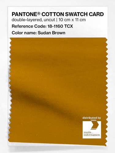 Product image of the product “PANTONE® COTTON SWATCH CARD 18-1160 TCX Sudan Brown ”