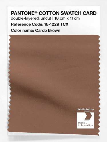 Product image of the product “PANTONE® COTTON SWATCH CARD 18-1229 TCX Carob Brown ”