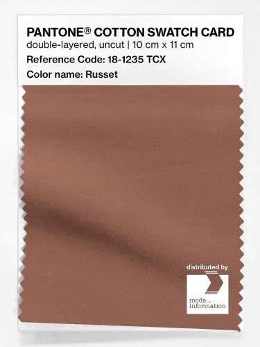 PANTONE® COTTON SWATCH CARD 18-1235 TCX Russet