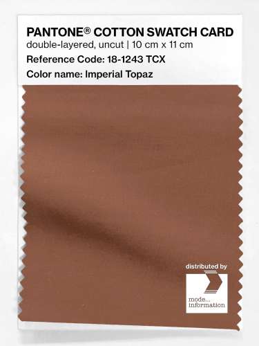 PANTONE® COTTON SWATCH CARD 18-1243 TCX Imperial Topaz
