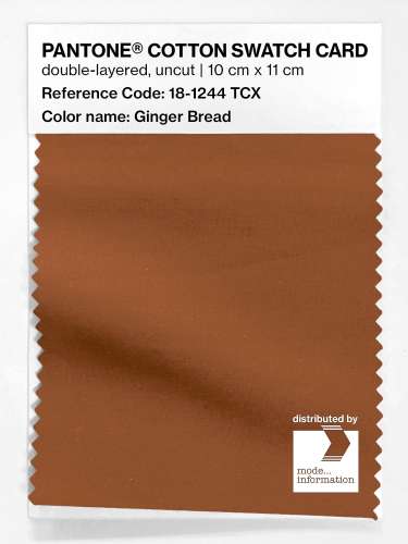 PANTONE® COTTON SWATCH CARD 18-1244 TCX Ginger Bread