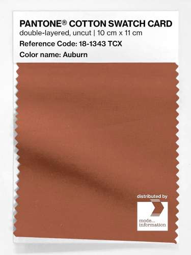 Product image of the product “PANTONE® COTTON SWATCH CARD 18-1343 TCX Auburn ”