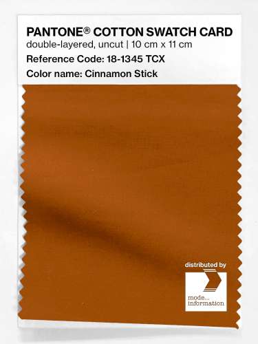 Product image of the product “PANTONE® COTTON SWATCH CARD 18-1345 TCX Cinnamon Stick ”