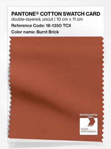 Artikelbild des Artikels “PANTONE® COTTON SWATCH CARD 18-1350 TCX Burnt Brick “