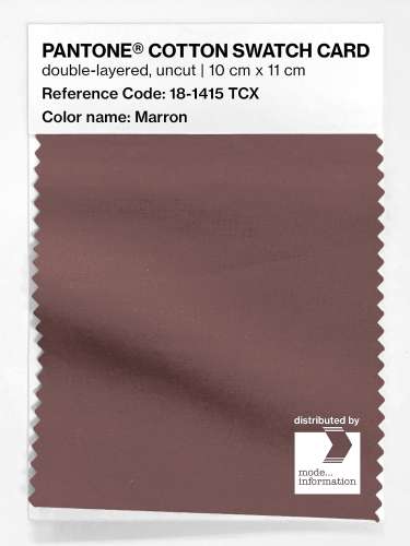 PANTONE® COTTON SWATCH CARD 18-1415 TCX Marron