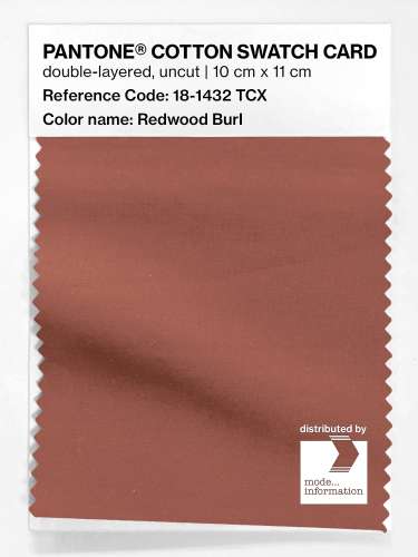 PANTONE® COTTON SWATCH CARD 18-1432 TCX Redwood Burl