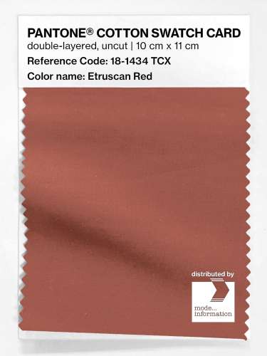Artikelbild des Artikels “PANTONE® COTTON SWATCH CARD 18-1434 TCX Etruscan Red “